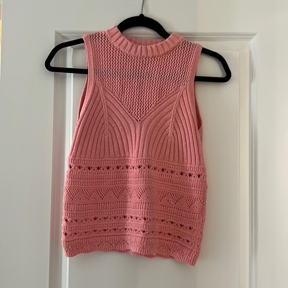 Zara pink knit top
